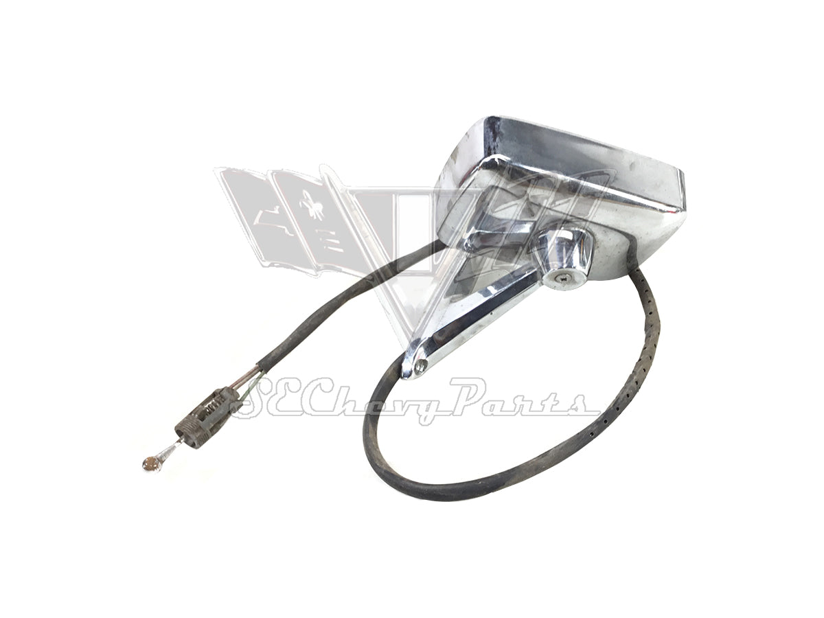 1967-1968 Ford Galaxie 500 Outside Mirror Remote w/ 32" Cable LEFT USED